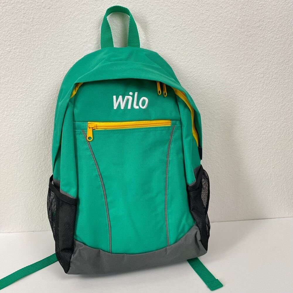 Backpack 17"Green sports Bags reflector on the‎ front